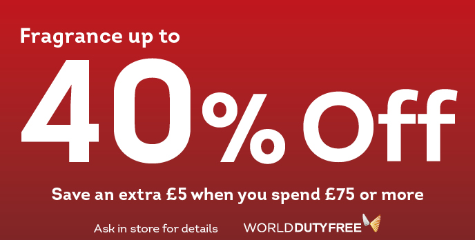 40% off at World Duty Free